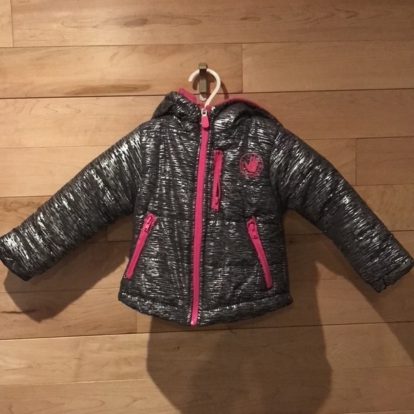 Body glove jacket size 2T pink silver black puffer coat - Picture 1 of 8